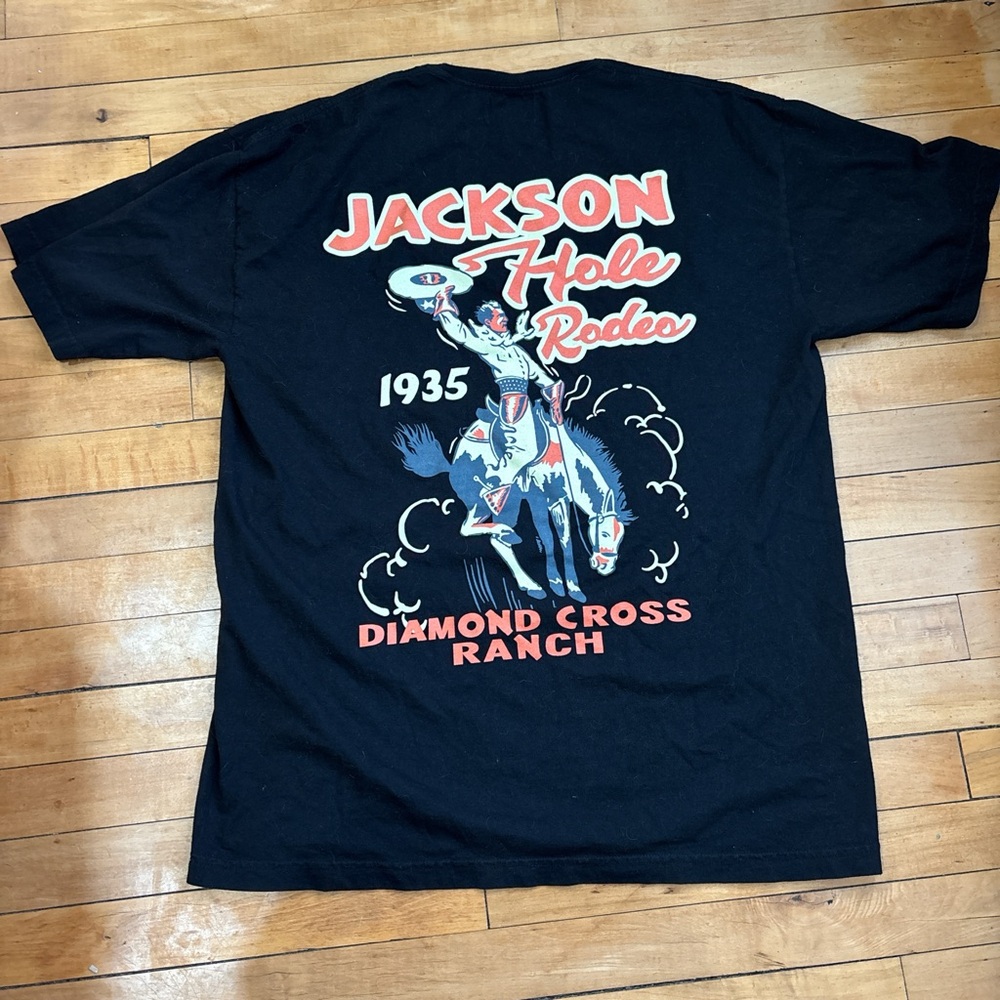 Diamond Cross Ranch Jackson Hole Rodeo Black T-Shirt